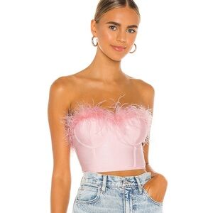 Superdown Ramona Bustier Pink Top